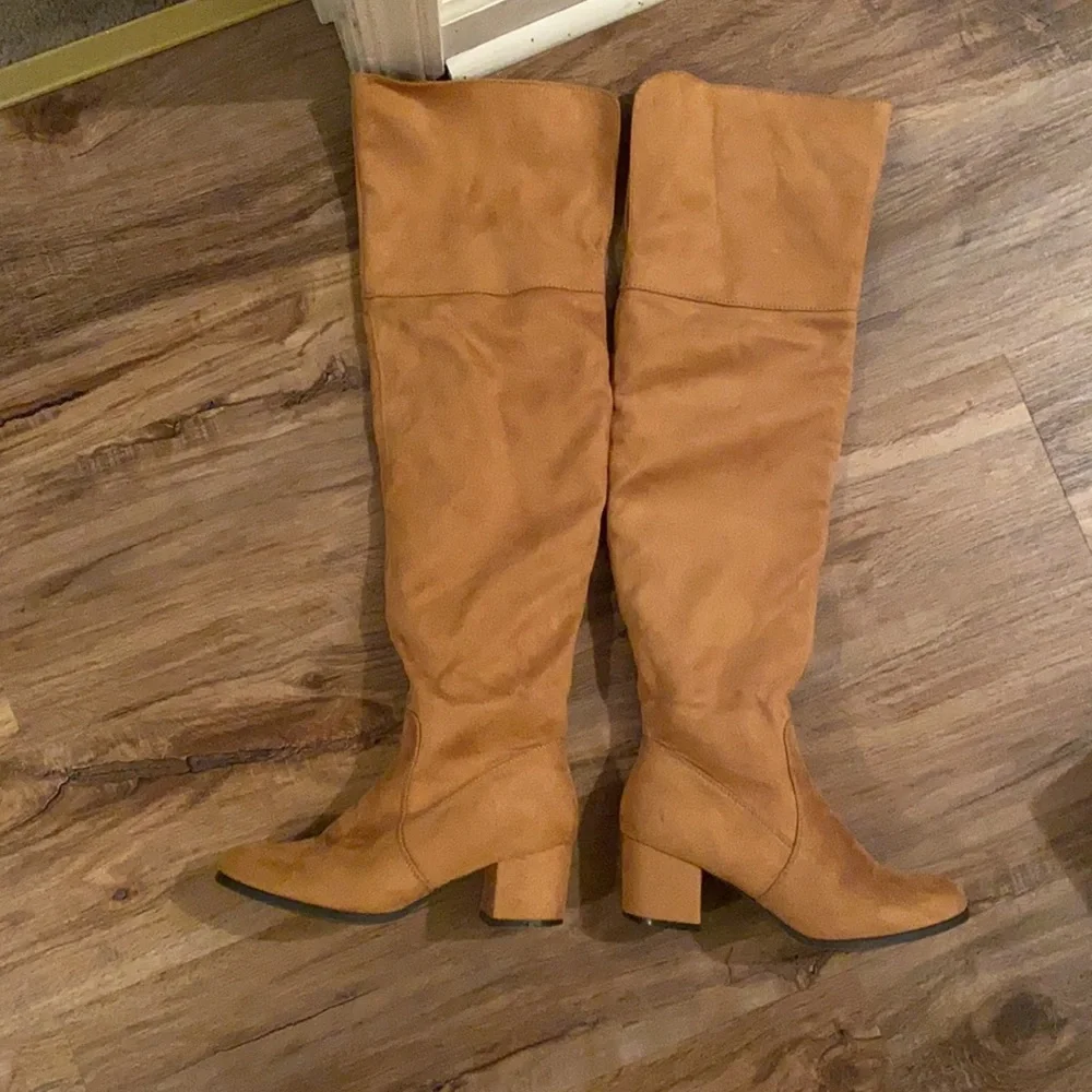 Over the Knee Boots in Camel color